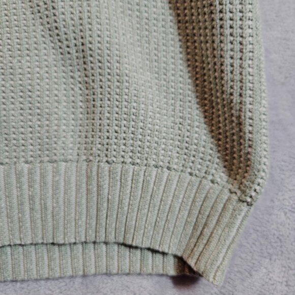 Tasso Elba Pullover Sweater Mens XL Green Cotton Career Office Hipster Retro Dad - Picture 7 of 11